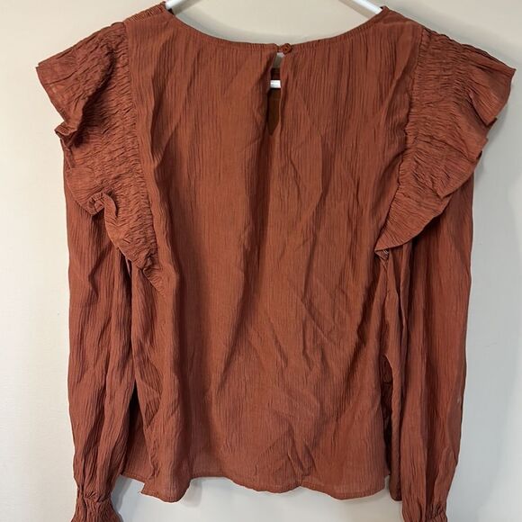 &MERCI Ruffle and Smock Design Shirt size Small - Picture 7 of 7